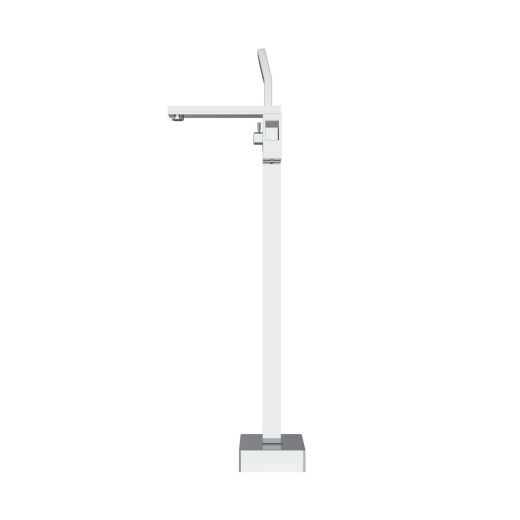 Floor Mounted Bath Filler with Handheld Shower In Chrome