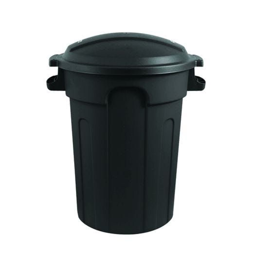 Black Garbage Can
