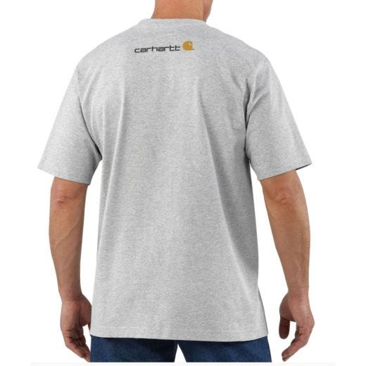 T-Shirt manches courtes à logo signature, moyen, gris