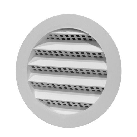 2-1/2" Plastic Round Mini Louvers White