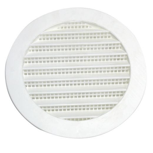 3" Plastic Round Mini Louvers White