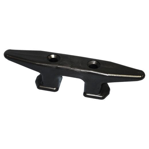 8" Black Open Base Dock Cleat