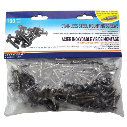 Stainless Steel Screws-100/Pack