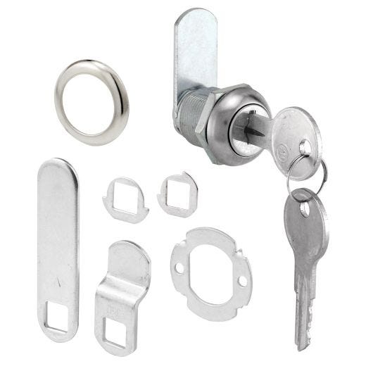 Mail Box Lock,Stainless Face, 3 Cams, Diecast