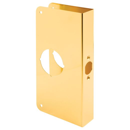 Door Reinforcer 1-3/8"T X 2-3/8"Bs 2-1/8"B Brass N/Recessed