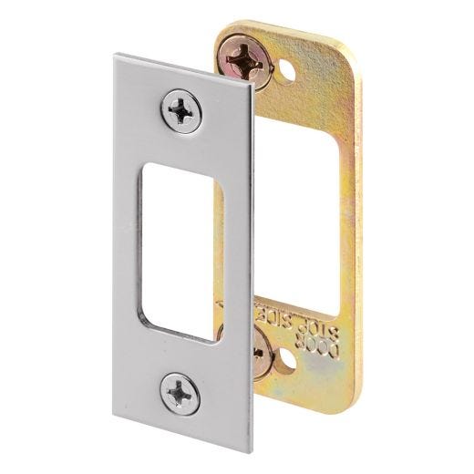 Deadbolt Strike, 2 Piece, High Security, Satin Nickel