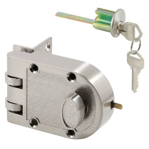 Deadlock, Jimmy-Resistant, Single Cylinder, Satin Nickel