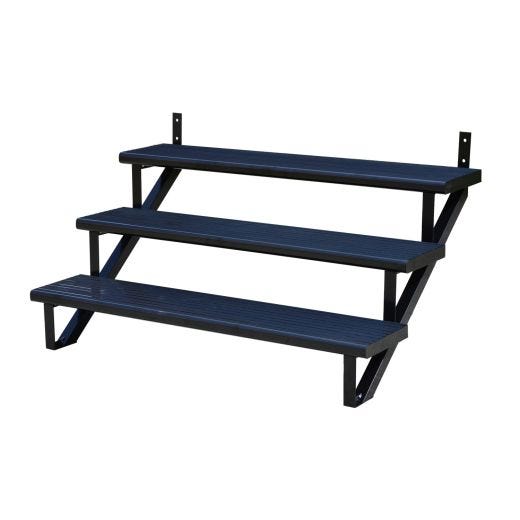 Aluminum 3 Step Black Stair Riser