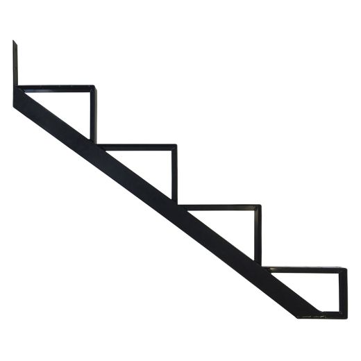 Aluminum 4 Step Black Stair Riser