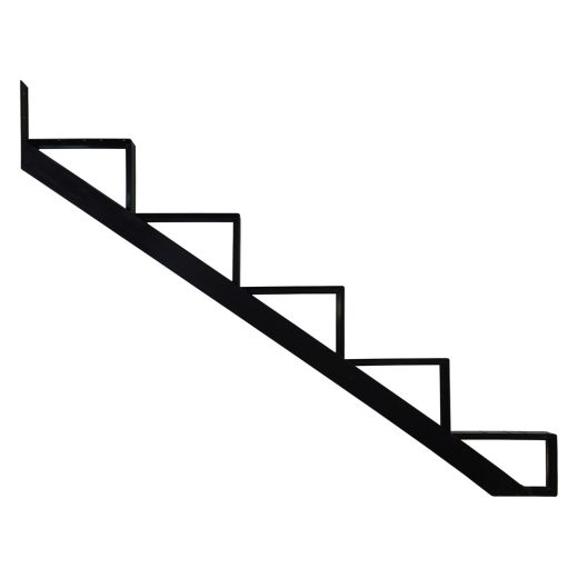 Aluminum 5 Step Black Stair Riser