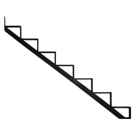 Aluminum 7 Step Black Stair Riser
