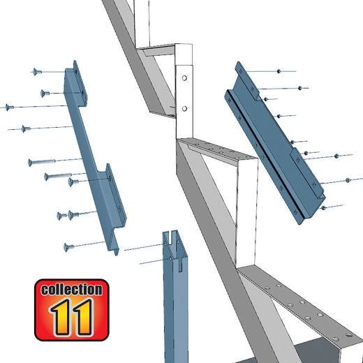 Aluminum Black Stair Riser Connector