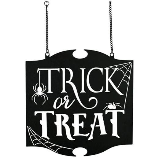 Trick Or Treat Metal Flag