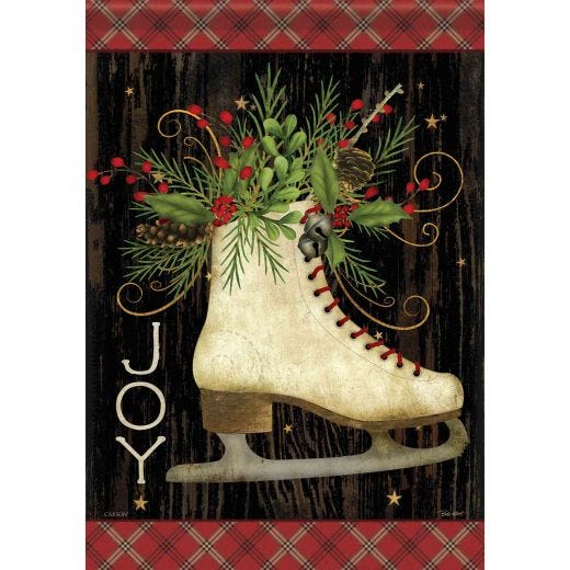 Christmas Skate Large Flag