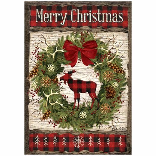 Woodland Christmas Garden Flag