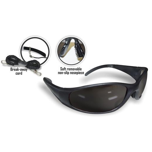Black Polycard Small Wrap Around Safety Glasses