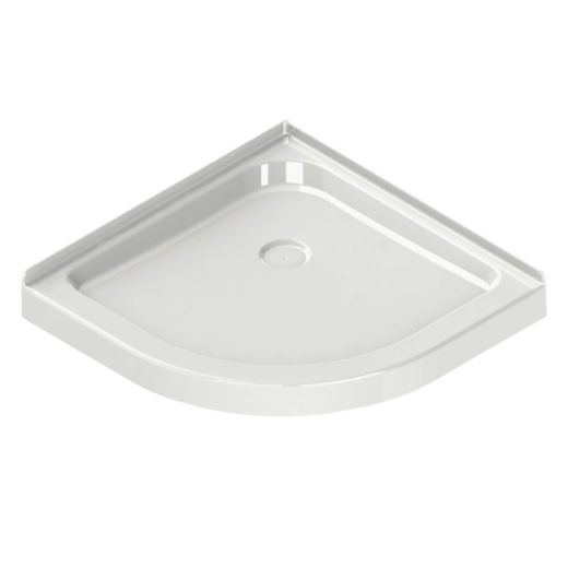 40" White Neo-Round Corner Base 3" High