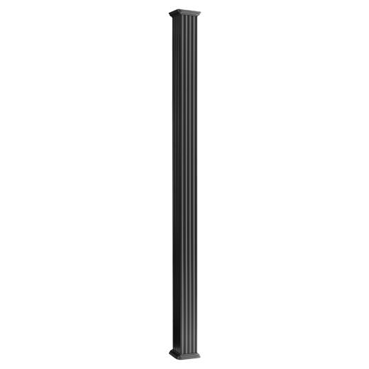 5-1/4" x 5-1/4" x 8' Black Square Aluminum Column