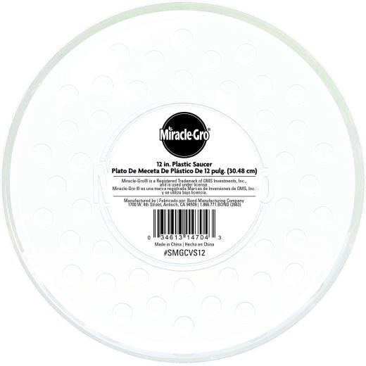 12" Clear Plastic Saucer