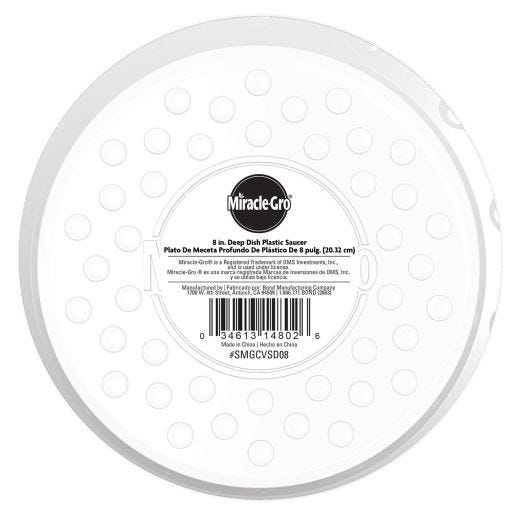 8" Deep Clear Plastic Saucer