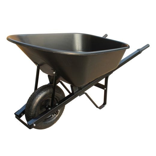 6 Cubic Feet Poly Tray Wheelbarrow