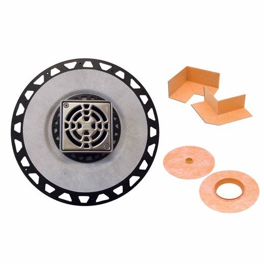 Schluter 4inch Stainless Steel Kerdi Drain Kit