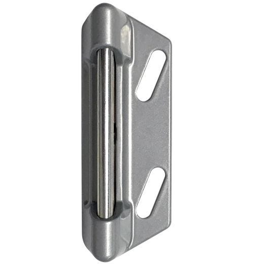 Spring-Loaded Strike For Fixed Latches In Silver