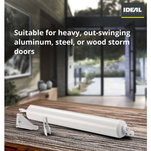 White Heavy Door Closer