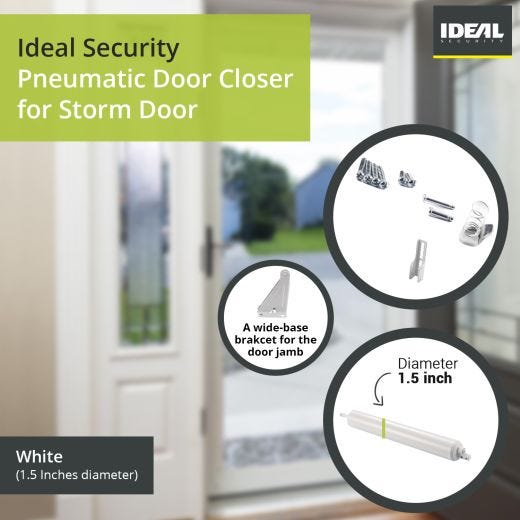 White Heavy Door Closer