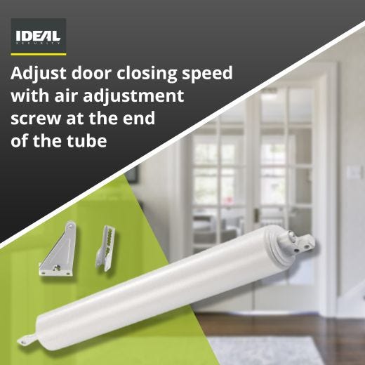 White Heavy Door Closer