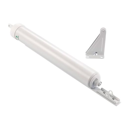 White Quick-Hold Door Closer, Extra-Heavy Duty