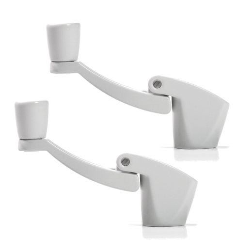 White Fold-Away-Handle Window Cranks-2/Pack