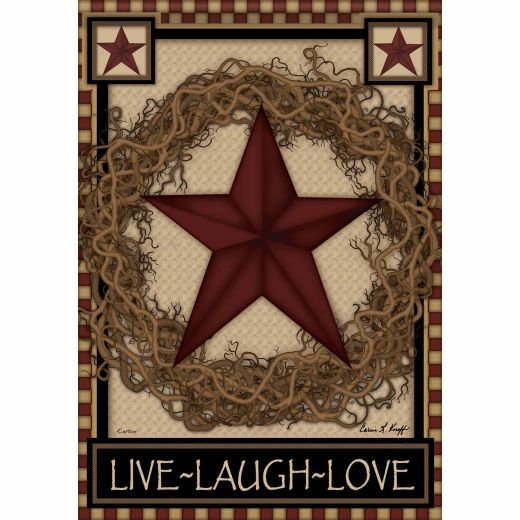 Garden Flag Star Wreath