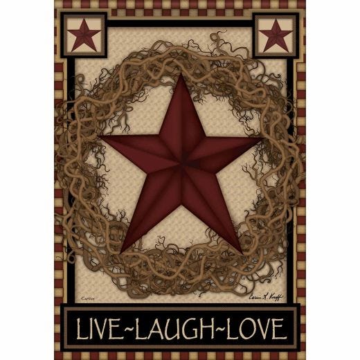 Large Flag Large Star Wreath