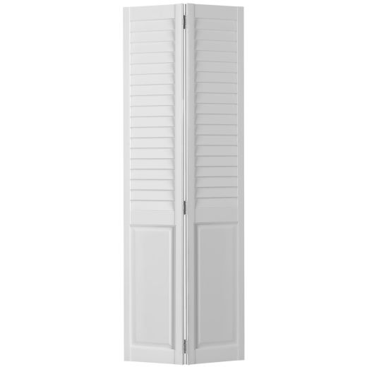 Porte pliante demi-persienne en pin 1 3/8 x 32 x 80 po