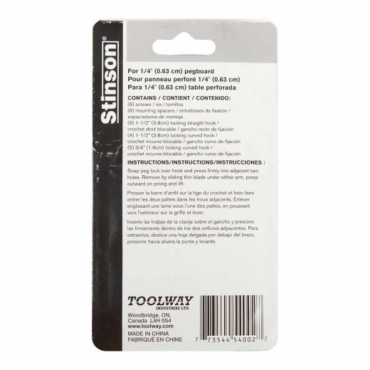 Assorted Peg Hooks 27 Pieces