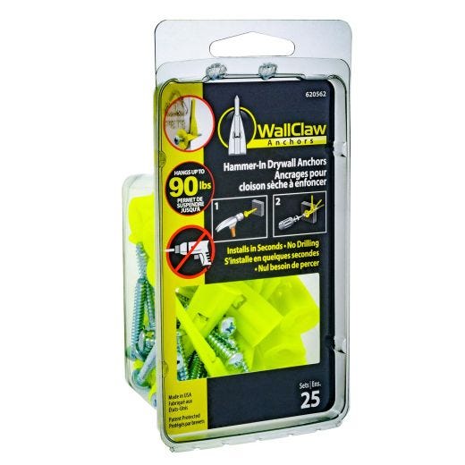 Fixations Wallclaw avec vis, 25/pqt