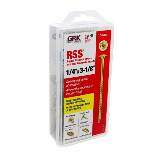 Vis utilitaires RSS 1/4 x 3 1/8, 50 pqt