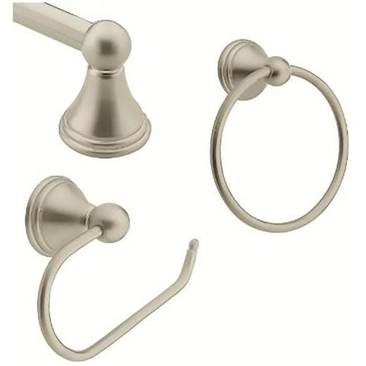 Preston Brushed Nickel 3 Piece Bath Kit