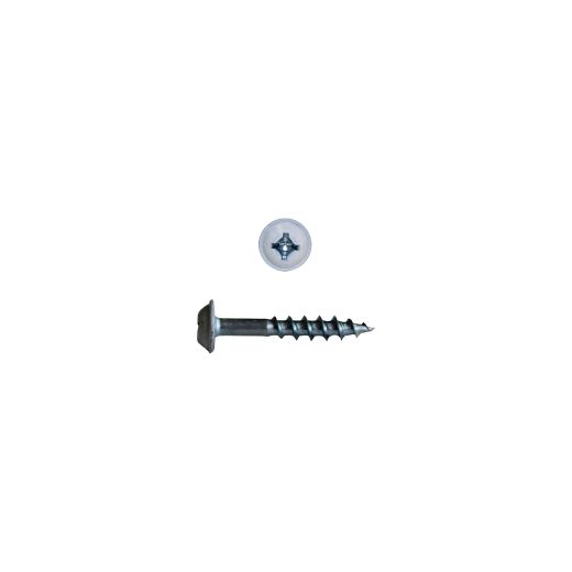#8 x 1-1/8" White Head Round Washer Screws-100/Pack