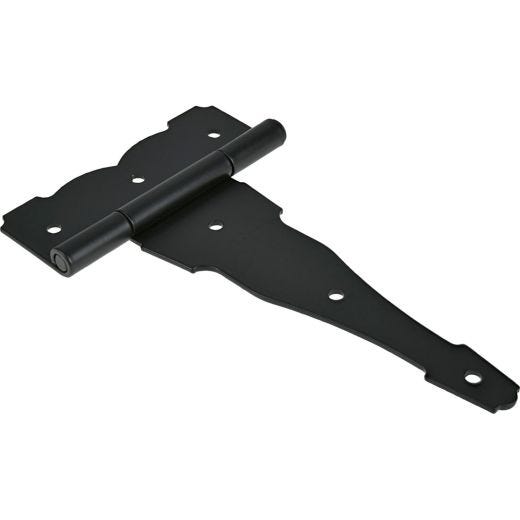 8" Black Ornamental T-Hinge Reversible