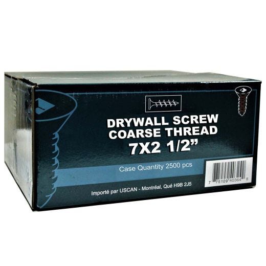 #7 x 2-1/2" Coarse Drywall Screw-19 lb