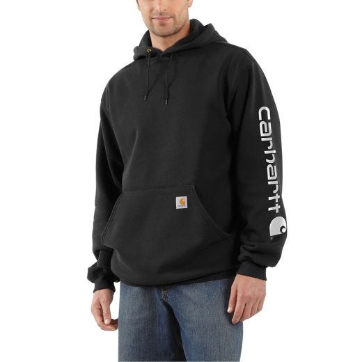 MidWeight Signature Sleeve Logo Hooded Sweatshirt