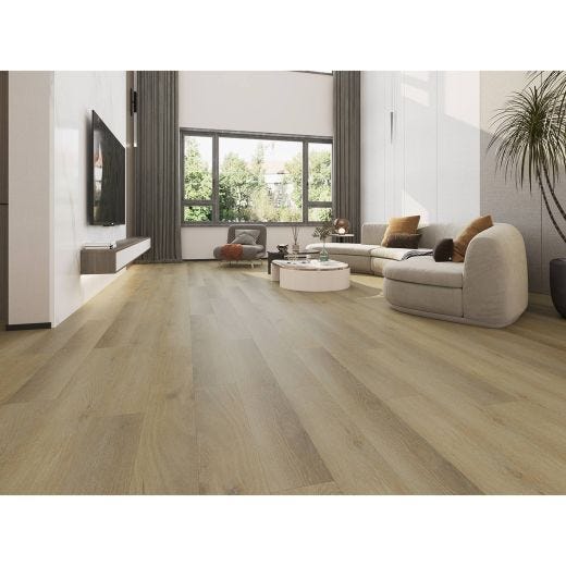 Tuile de vinyle noyau pierre 6 x 48 po 19,7 pi²