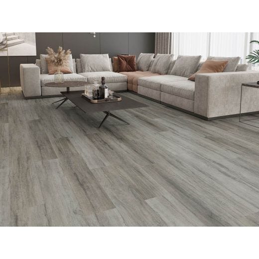 Tuile de vinyle noyau pierre 6 x 48 po Hakeme 19,7 pi²
