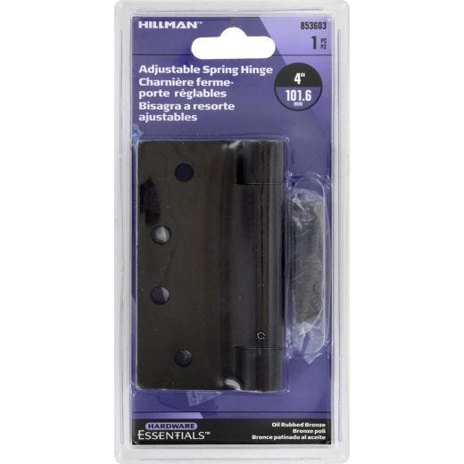 Adjustable Spring Hinge 4" Square Corner