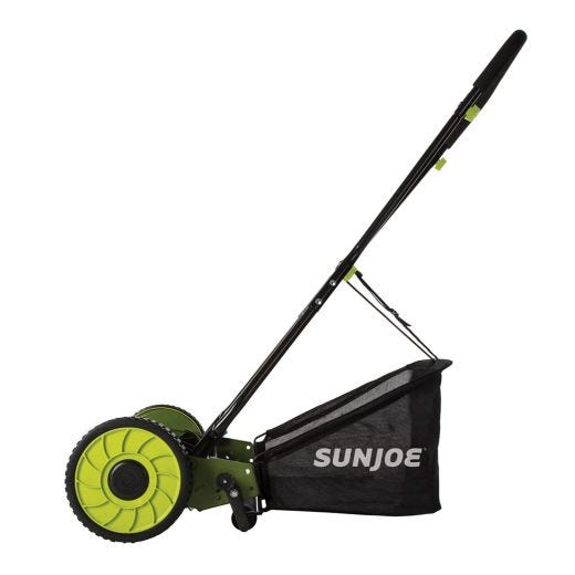 16" Sun Joe Manual Reel Mower With Grass Catcher