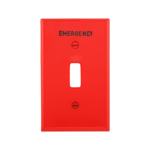 Red Emergency 1-Gang Toggle Wallplate