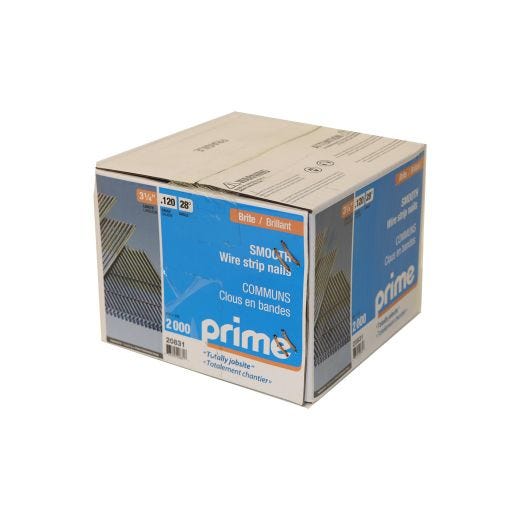 Prime 28° Wire Weld Strip Framing Nail 3-1/4"