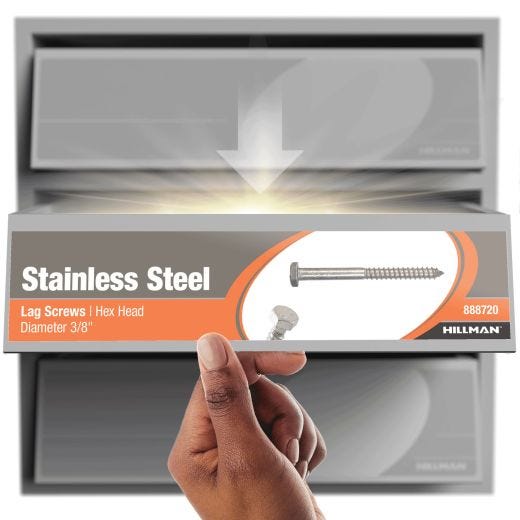 3/8" Stainless Steel Hex Lag Screw